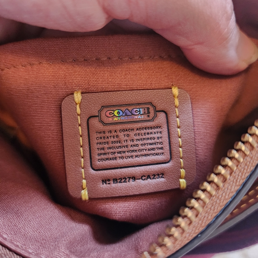 Coach Kitt Messenger Crossbody in Rainbow Signature Canvas Pride CA232 NWOT - Picture 5 of 10